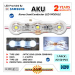 LED Module AKU Samsung Korea SMD 2835 Transparan | 3 Mata - Putih - White